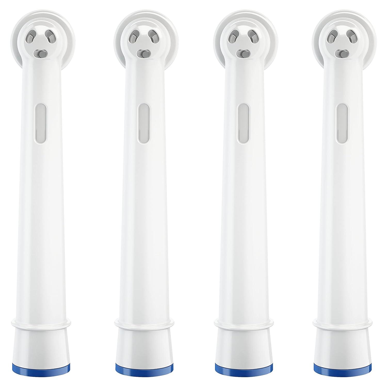 image:imageOralB CrossAction Electric Toothbrush Replacement Brush Heads Black 4 Count 1 Sensitive WhiteWhite