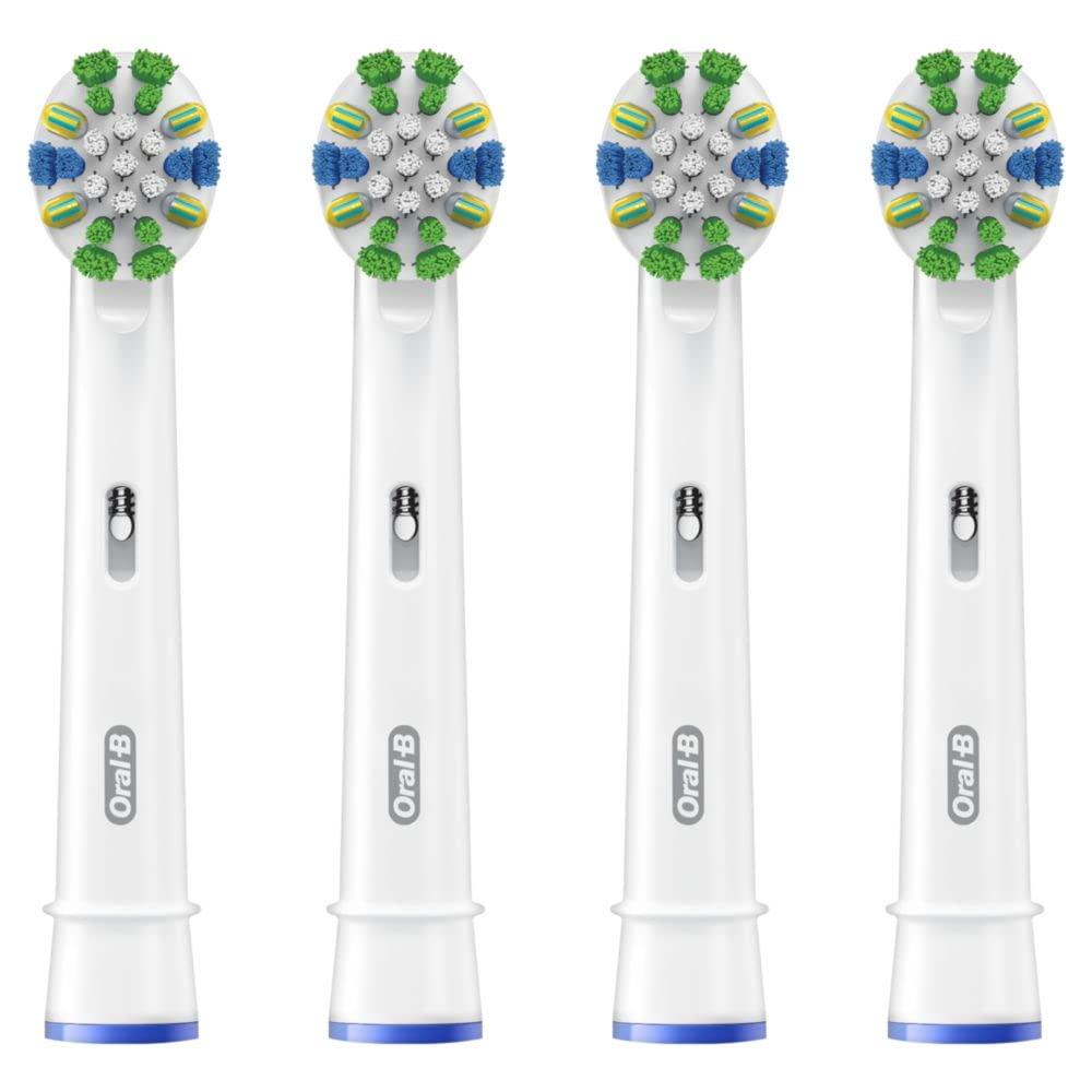 image:imageOralB FlossAction Electric Toothbrush Replacement Brush Heads White 4 Count 1 Sensitive White1 Count Pack of 1