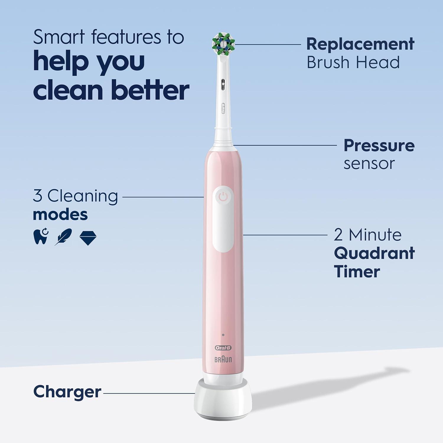 image:imageOralB Pro 1000 Rechargeable Electric Toothbrush Pink