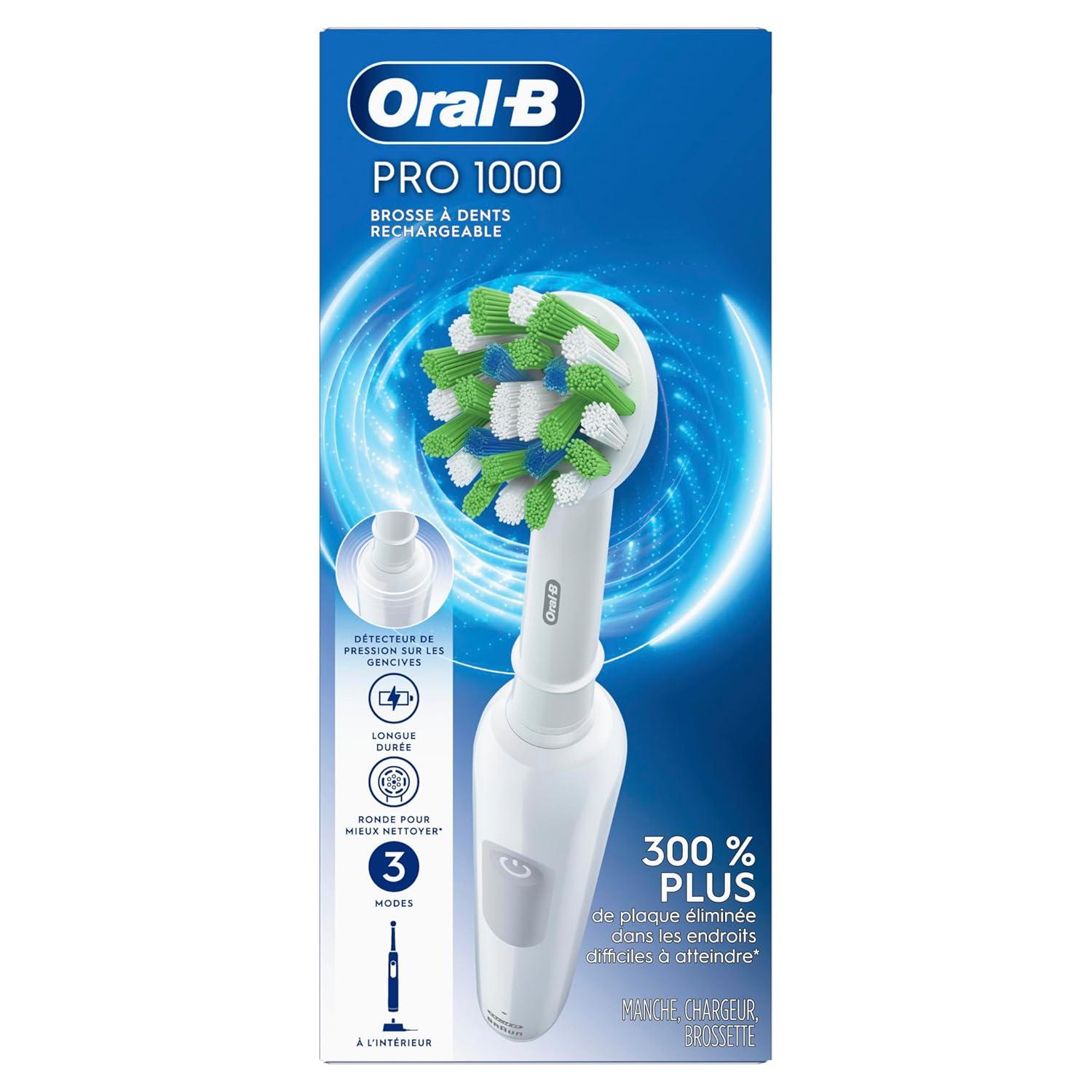 image:imageOralB Pro 1000 Rechargeable Electric Toothbrush White