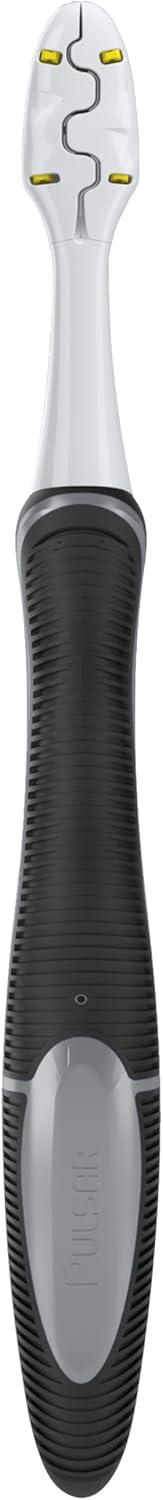 image:imageOralB Pulsar Charcoal Battery Electric Toothbrush 2 Count Soft Toothbrush Pack removes Plaque Travel Essentials Tooth BrushBlack