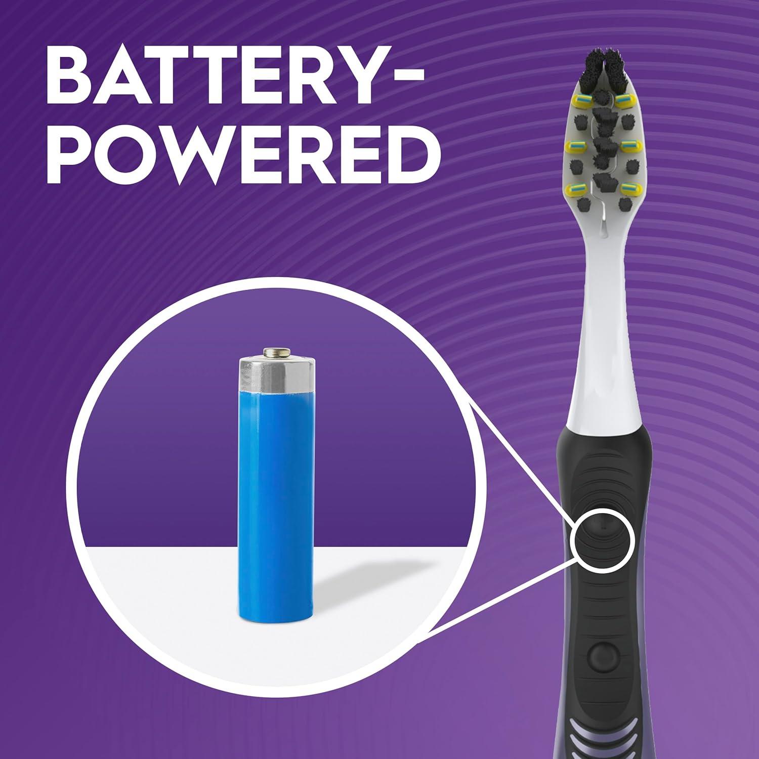 image:imageOralB Pulsar Charcoal Battery Electric Toothbrush 2 Count Soft Toothbrush Pack removes Plaque Travel Essentials Tooth BrushBlack