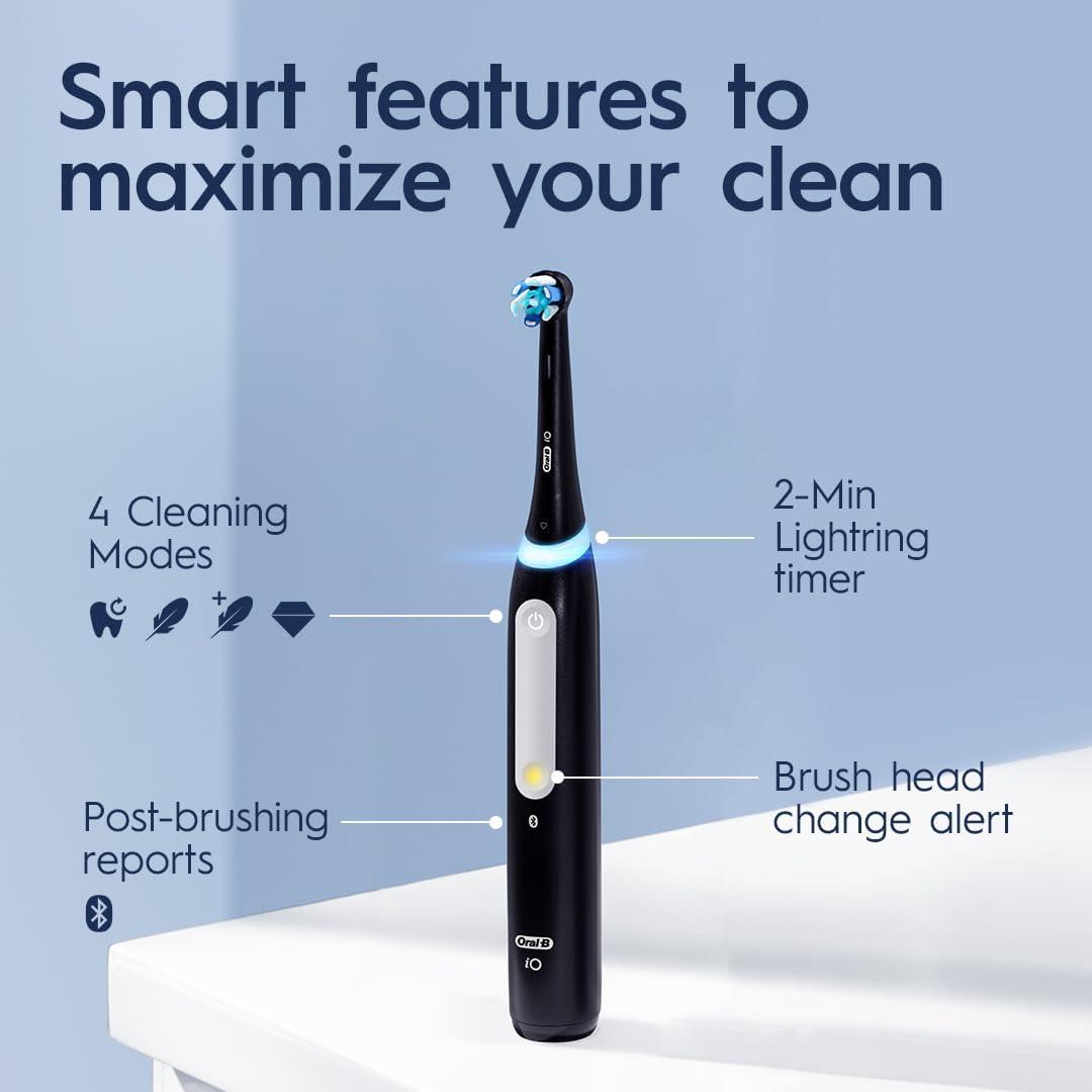 image:imageOralB iO Series 4 Electric Toothbrush with 1 Brush Head Rechargeable ICY BlueIcy Blue