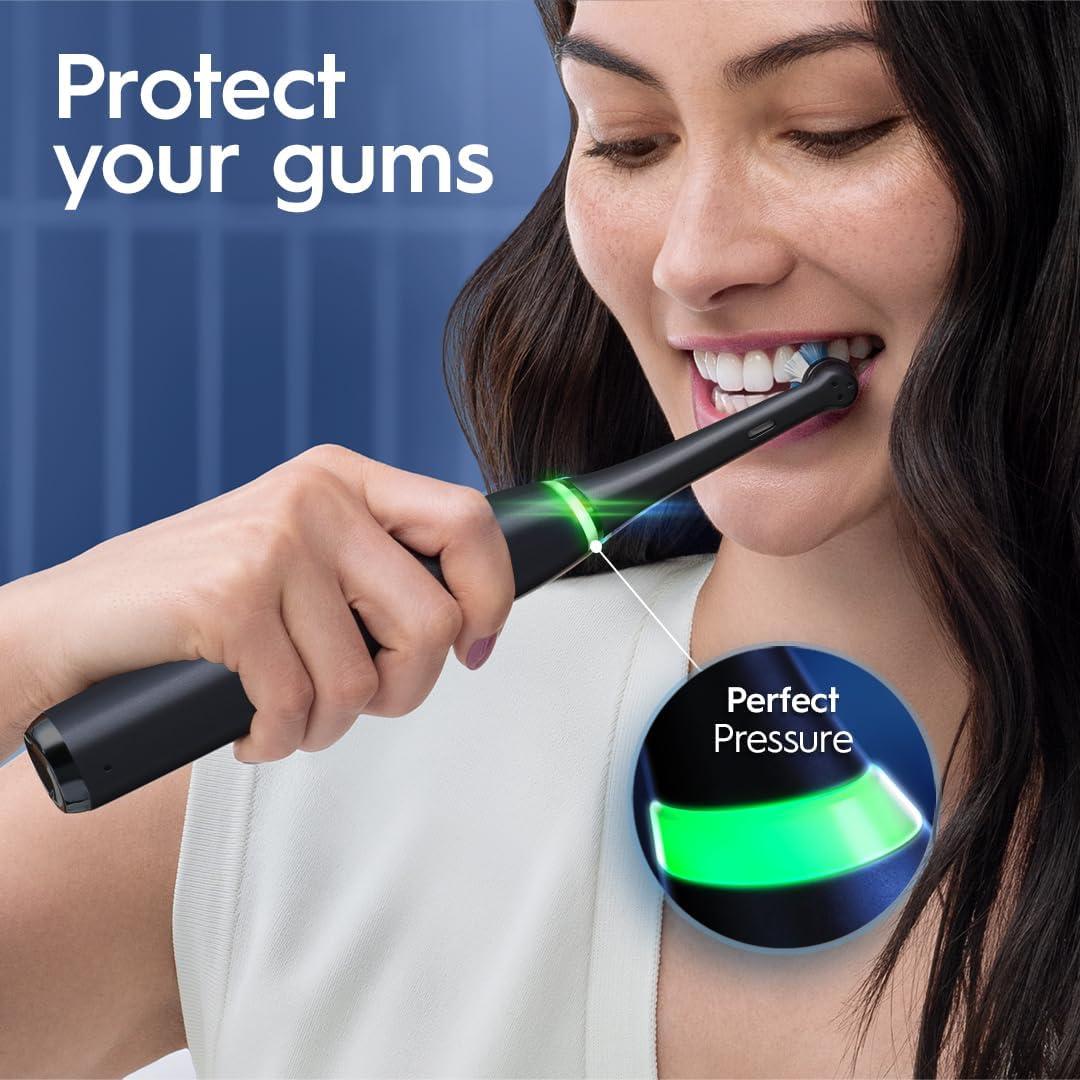 image:imageOralB iO Series 7 Electric Toothbrush with 2 Replacement Brush Heads White AlabasterBlackonyx