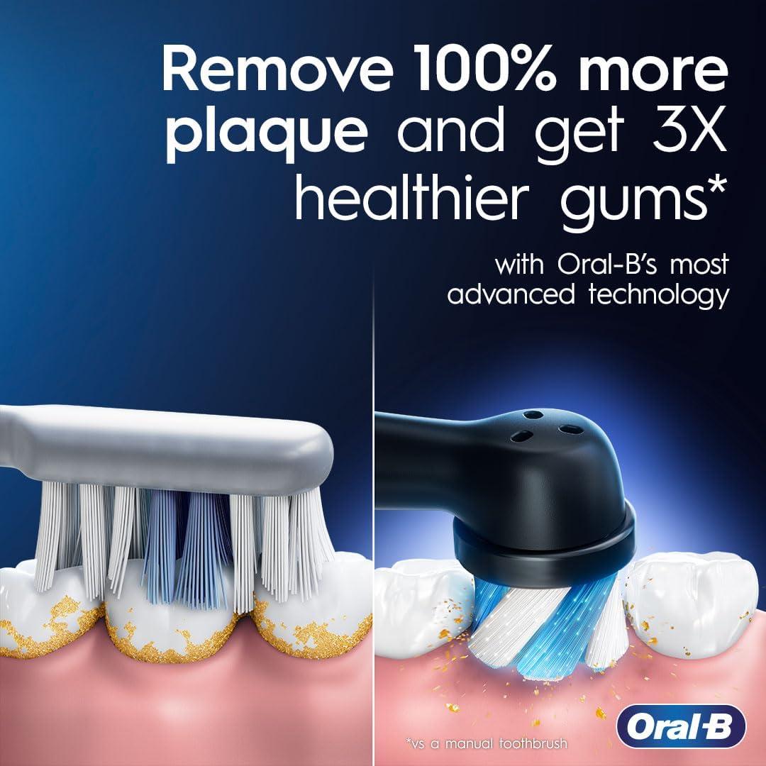 image:imageOralB iO Series 7 Electric Toothbrush with 2 Replacement Brush Heads White AlabasterBlackonyx
