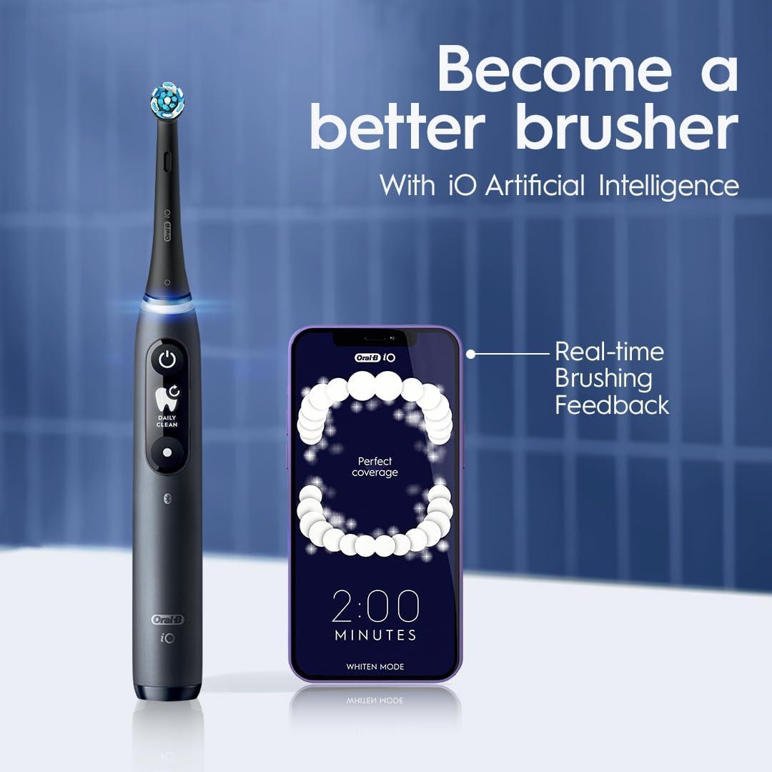 image:imageOralB iO Series 7G Electric Toothbrush with 1 Replacement Brush Head Black OnyxBlue