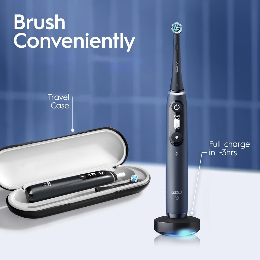image:imageOralB iO Series 7G Electric Toothbrush with 1 Replacement Brush Head Black OnyxBlue