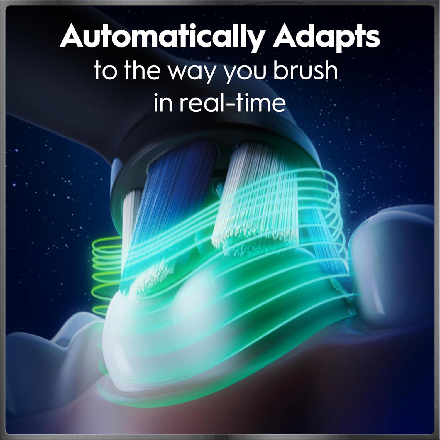 image:imageOralB iO Series 9 Electric Toothbrush with 3 Replacement Brush Heads White AlabasterAquamarine
