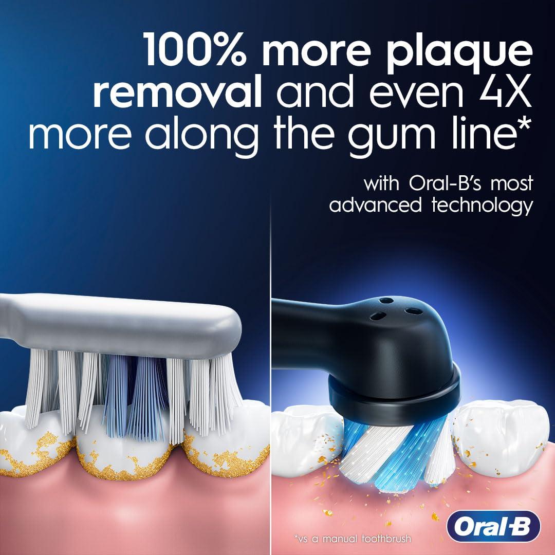 image:imageOralB iO Series 9 Electric Toothbrush with 3 Replacement Brush Heads White AlabasterBlackonyx