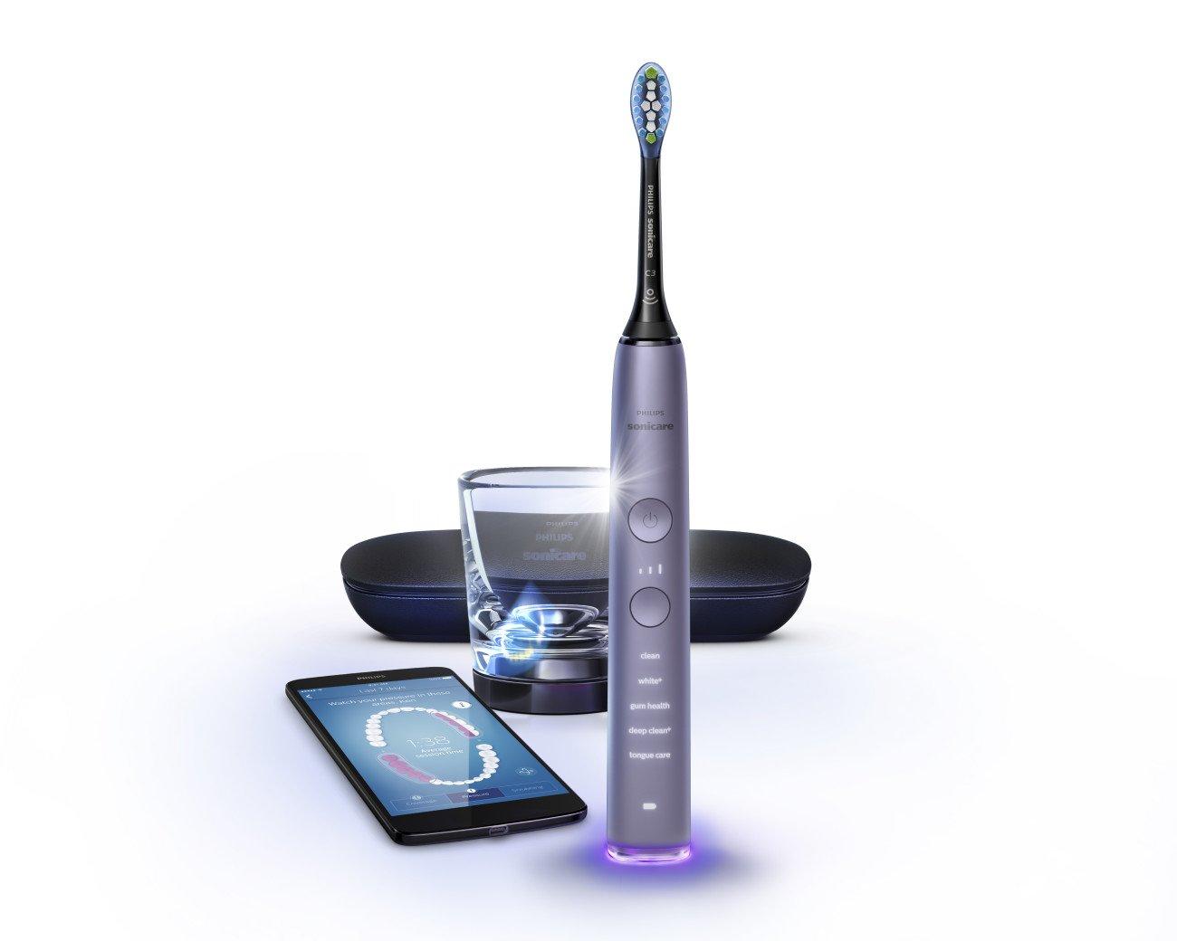 image:imagePhilips Sonicare DiamondClean Smart 9500 Series Rechargeable Electric Power Toothbrush with Charging Travel Case Complete Oral Care Black Frustration Free Packaging HX992435Grey