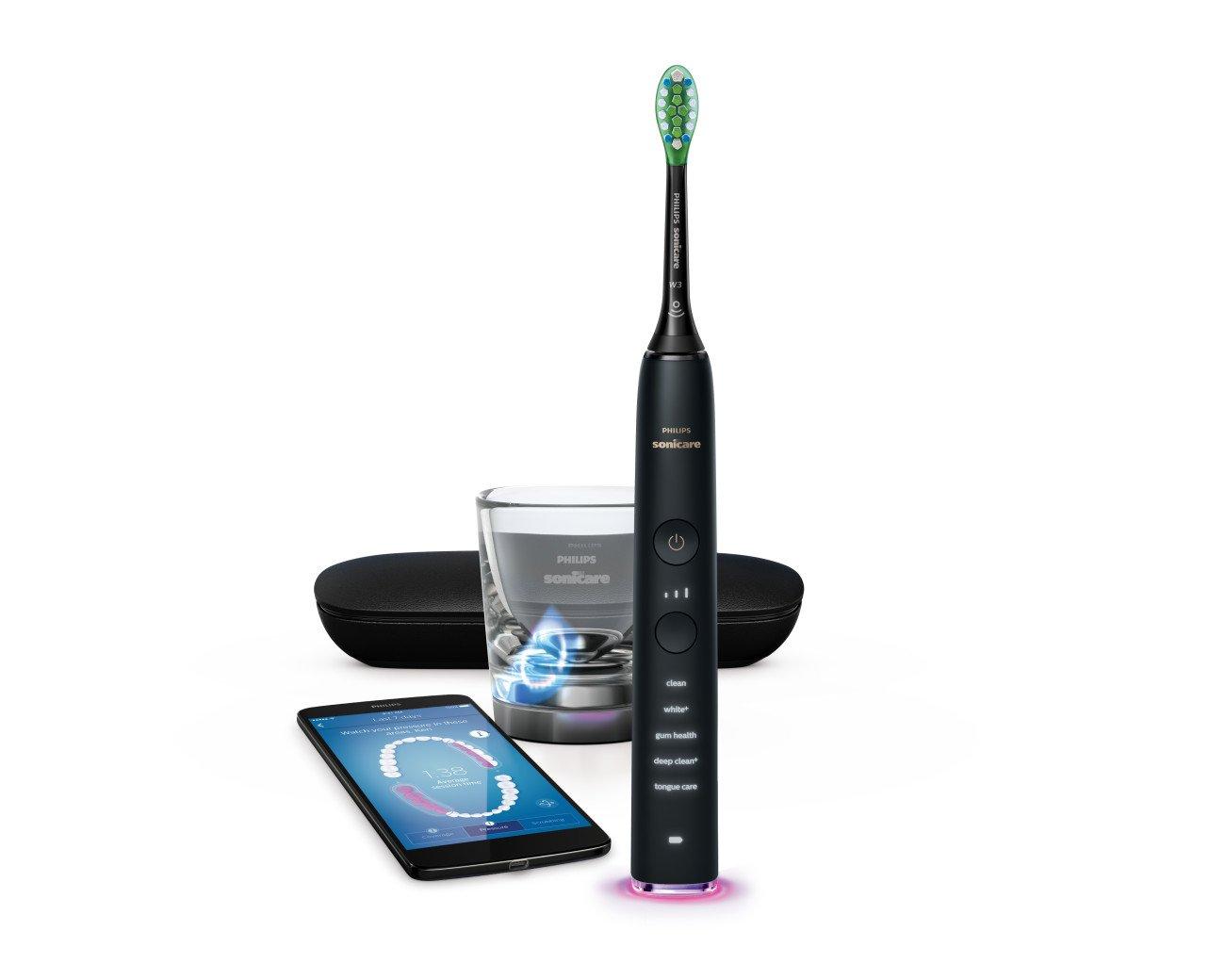 image:imagePhilips Sonicare DiamondClean Smart 9500 Series Rechargeable Electric Power Toothbrush with Charging Travel Case Complete Oral Care Black Frustration Free Packaging HX992435Black