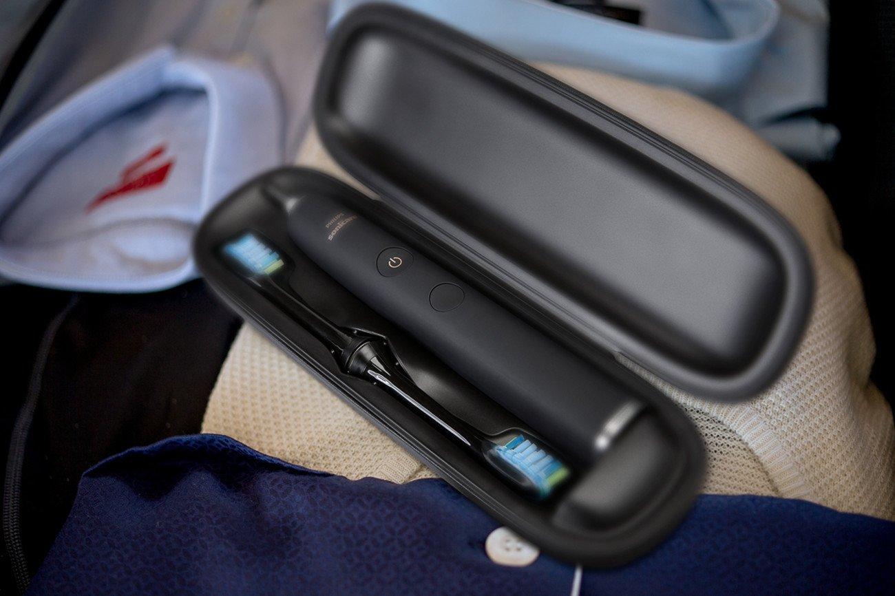 image:imagePhilips Sonicare DiamondClean Smart 9500 Series Rechargeable Electric Power Toothbrush with Charging Travel Case Complete Oral Care Black Frustration Free Packaging HX992435Black