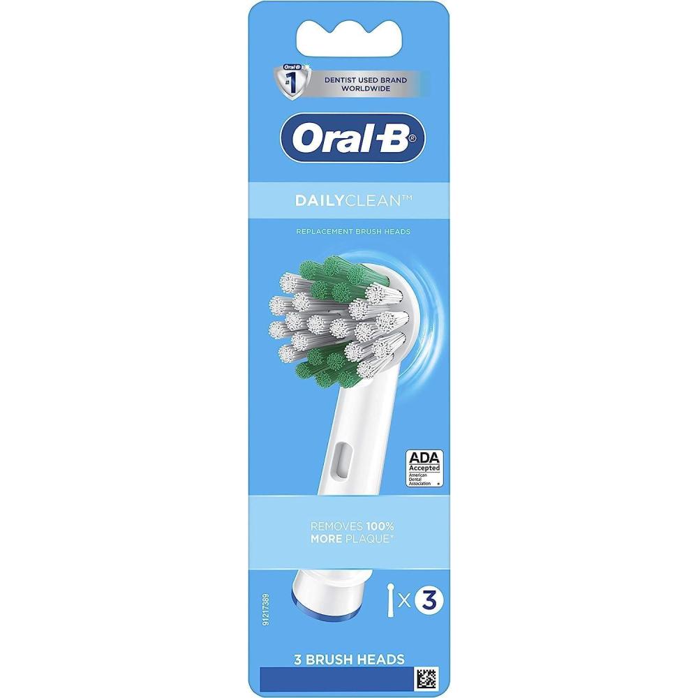 image:imageOralB Daily Clean Replacement Brush Heads for an OralB Electric Toothbrush Pack of 6White Green