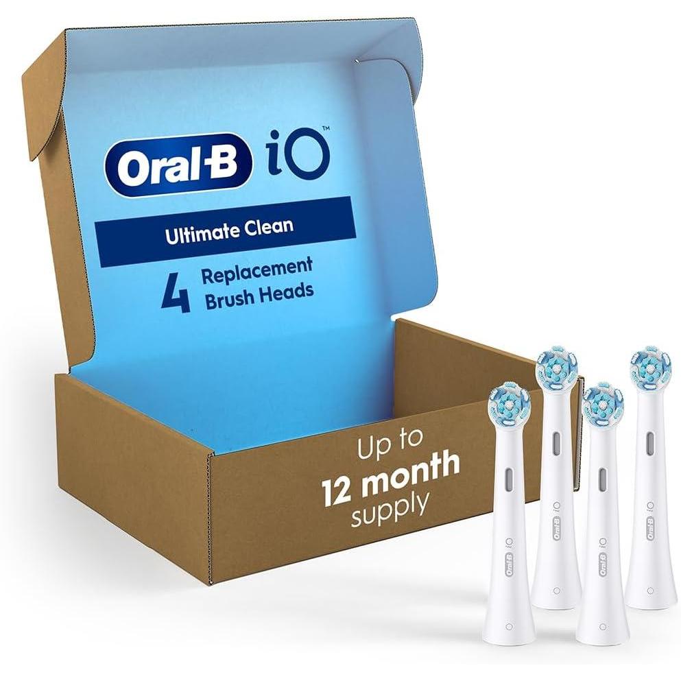 image:imageOralB iO Series Ultimate Clean Electric Toothbrush Replacement Brush Heads for an OralB Electric Toothbrush 4 Count WhiteBrush Heads