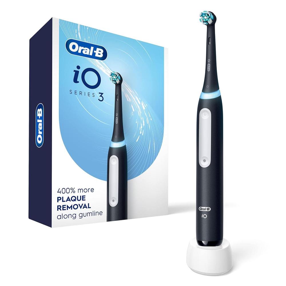 image:imageOralB iO3 Electric Toothbrush 1 with 1 Ultimate Clean Brush Head and 1 Charger BlueBlack