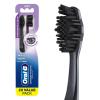 image:imageOralB 3D White Charcoal toothbrush 2 count MEDIUM manual tootbrush pack Whitens teeth removes plaque and stains tongue scraper tooth brush1 Count Pack of 2