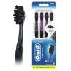 image:imageOralB 3D White Charcoal toothbrush 2 count MEDIUM manual tootbrush pack Whitens teeth removes plaque and stains tongue scraper tooth brush4 Count Pack of 1