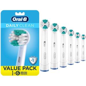 Oral-B Daily Clean Replacement Brush Heads for an Oral-B Electric Toothbrush, Pack of 6(White)