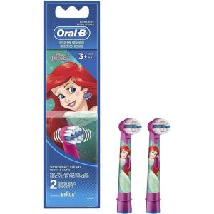 Oral-B Kids Extra Soft Replacement Brush Heads featuring Disney Princesses, Ages 3+, 2 count(Replacement Brush Heads)
