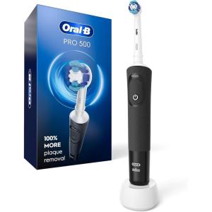 Oral-B Pro 500 Electric Toothbrush with (1) Brush Head, Rechargeable, Black(1 Count (Pack of 1))