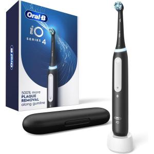 Oral-B iO Series 4 Electric Toothbrush with (1) Brush Head, Rechargeable, ICY Blue(Black)