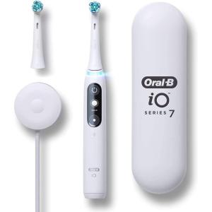 Oral-B iO Series 7 Electric Toothbrush with 2 Replacement Brush Heads, White Alabaster(White Alabaster)