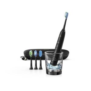 Philips Sonicare DiamondClean Smart 9500 Series Rechargeable Electric Power Toothbrush with Charging Travel Case, Complete Oral Care, Black, Frustration Free Packaging, HX9924/35(Black)