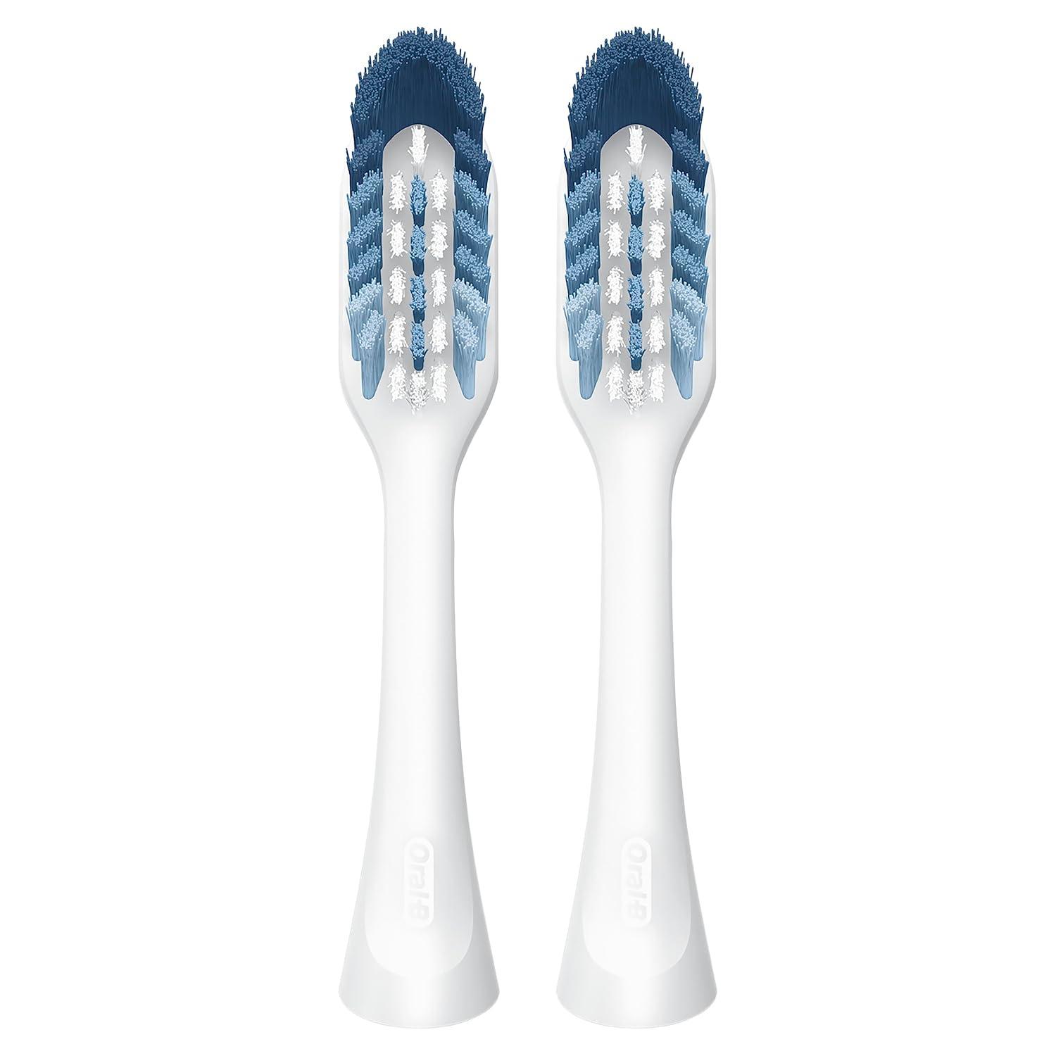 image:imageOralB Clic Toothbrush replacement heads 2 count toothbrushes white refill brush heads1 Count Pack of 2