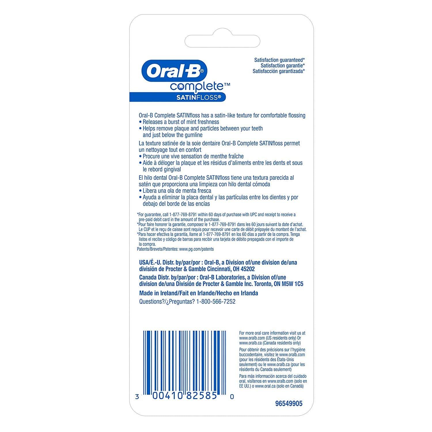 image:imageOralB Complete Mint SatinFloss Comfort Grip Value 2 Pack 50m Each