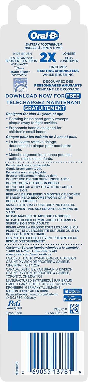 image:imageOralB Kids Battery Toothbrush Featuring Disneys Mickey Mouse Soft Bristles for Kids 3Pink