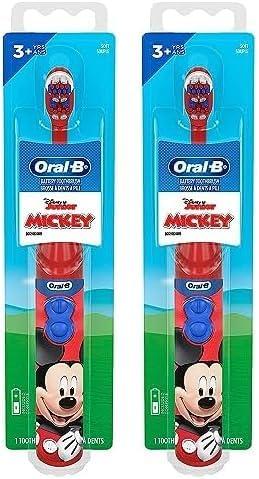 image:imageOralB Kids Battery Toothbrush Featuring Disneys Mickey Mouse Soft Bristles for Kids 3Red