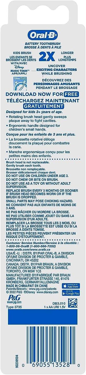 image:imageOralB Kids Battery Toothbrush Featuring Disneys Mickey Mouse Soft Bristles for Kids 3Red