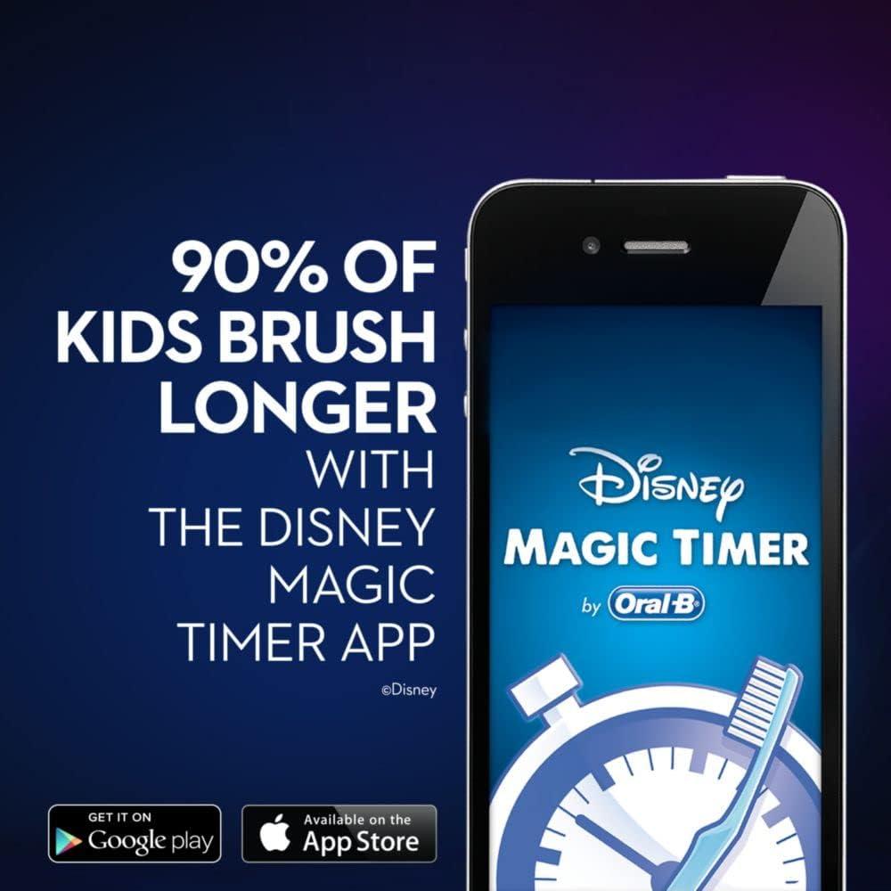 image:imageOralB Kids Battery Toothbrush Featuring Star Wars The Mandalorian for Kids 3Pink Turquoise