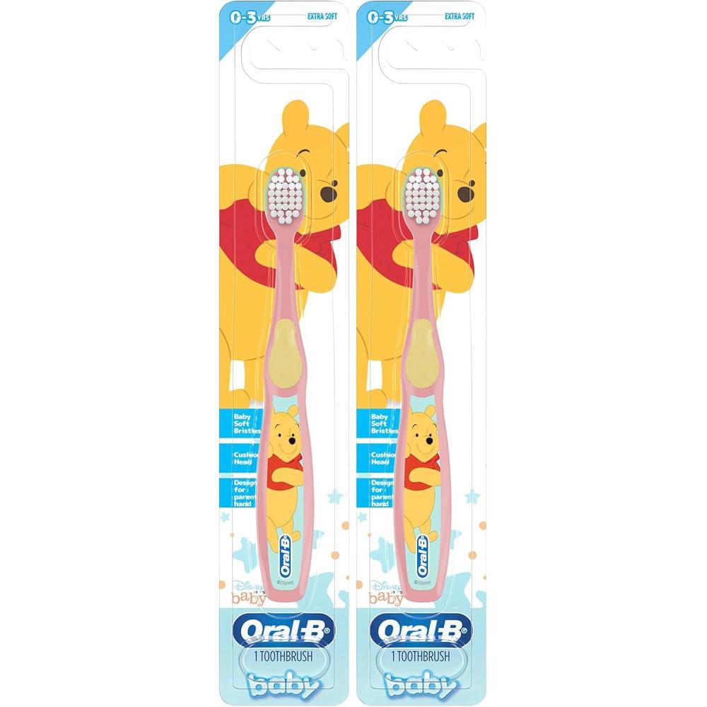 image:imageOralB Baby Toothbrush Featuring Disneys Pooh Baby Soft Bristles 03 Years 1 Count1 Count Pack of 2