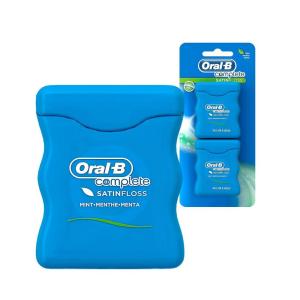 Oral-B Complete Mint SatinFloss, Comfort Grip, Value 2 Pack (50m Each)