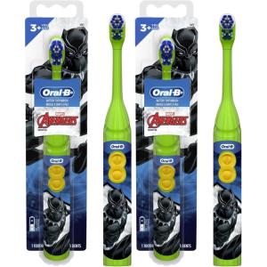 Oral-B Kid’s Battery Toothbrush Featuring Marvel’s Avengers, Soft Bristles, for Kids 3+ (Character May Vary)(1 Count (Pack of 2))