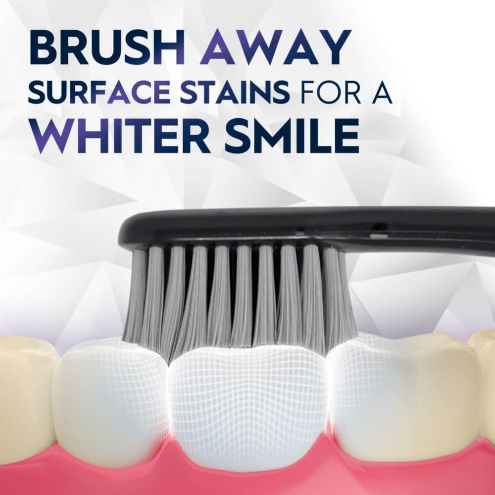 image:imageOralB 3D White Brilliance toothbrushes 4 Count Toothbrush Extra Soft Tough on Plaque Gentle on Gums whitening Tooth Brush1 Count Pack of 4