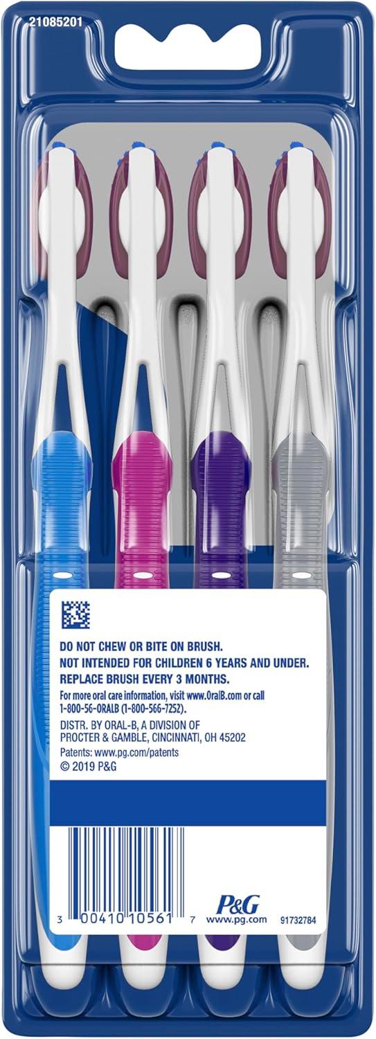 image:imageOralB 3D White Deep Stain Remover toothbrushes 2 count toothbrush MEDIUM Removes 90 of surface stains whitens teeth deep reach removes plaque and stains tooth brushMulticolor