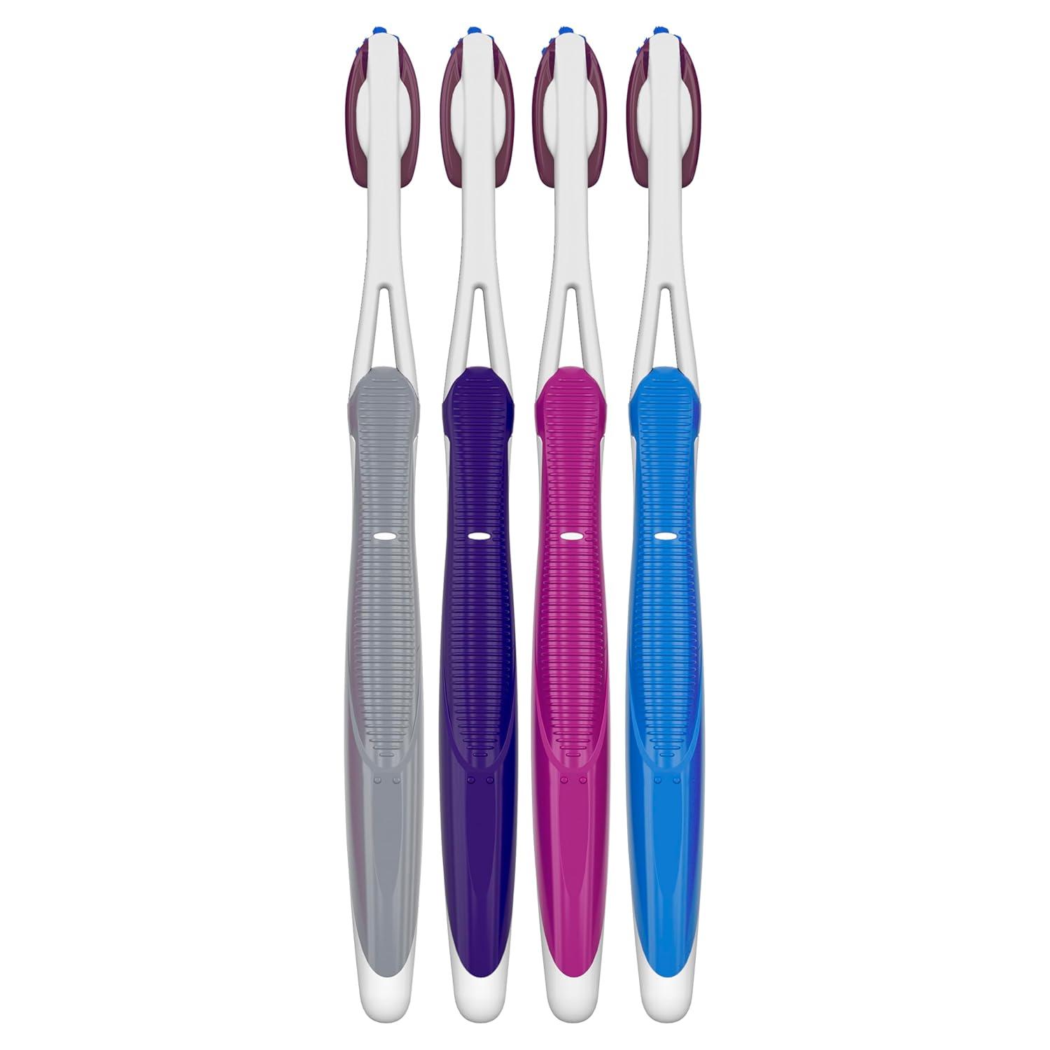 image:imageOralB 3D White Deep Stain Remover toothbrushes 4 Count Toothbrush Soft Removes 90 of Surface Stains whitens Teeth deep Reach removes Plaque and Stains Tooth Brush4 Count Pack of 1