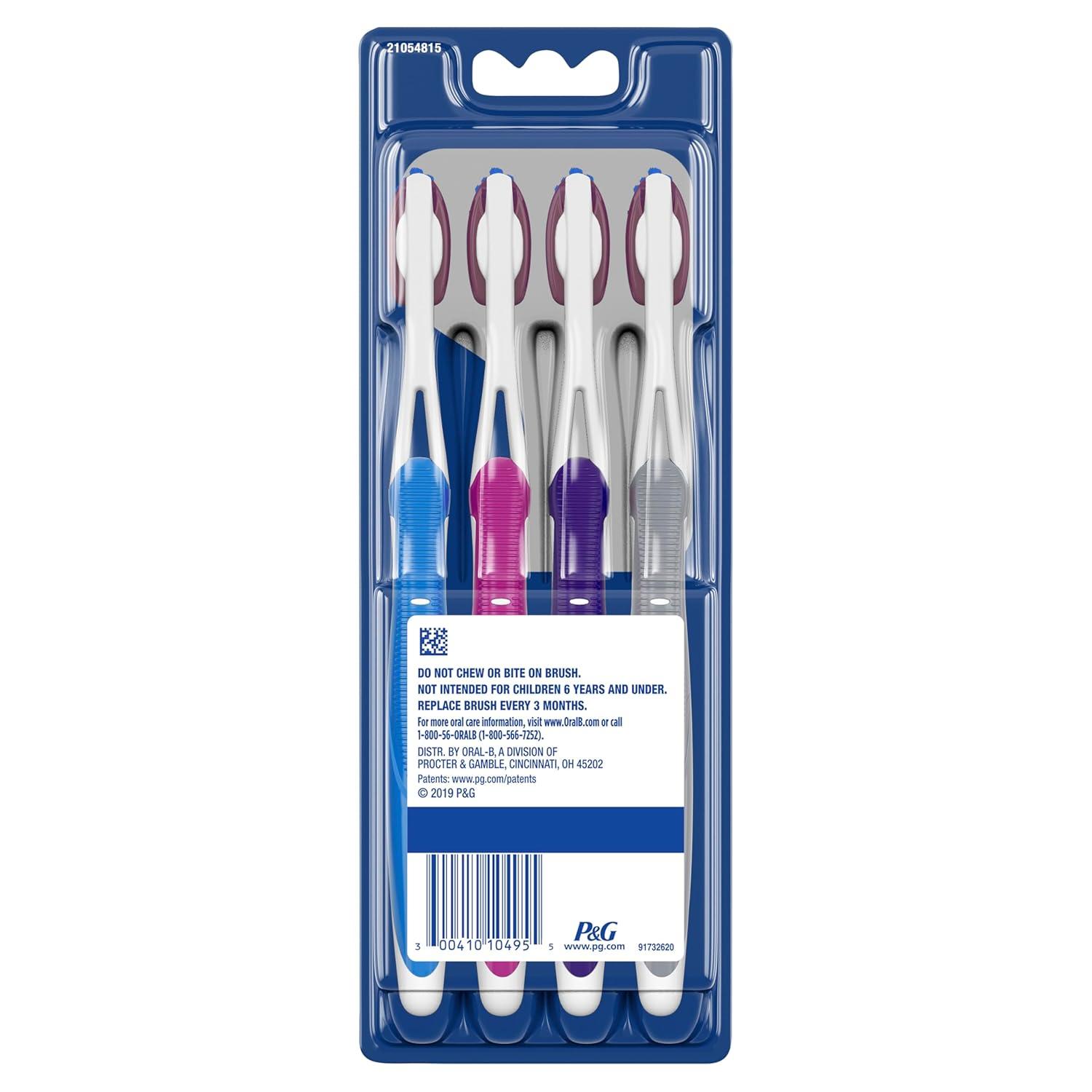 image:imageOralB 3D White Deep Stain Remover toothbrushes 4 Count Toothbrush Soft Removes 90 of Surface Stains whitens Teeth deep Reach removes Plaque and Stains Tooth Brush4 Count Pack of 1