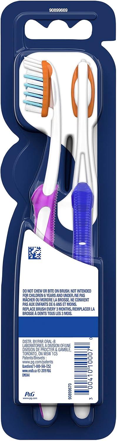image:imageOralB 3D White Deep Stain Remover toothbrushes 6 Count Toothbrush Soft Removes 90 of Surface Stains whitens Teeth deep Reach removes Plaque and Stains Tooth BrushBlue
