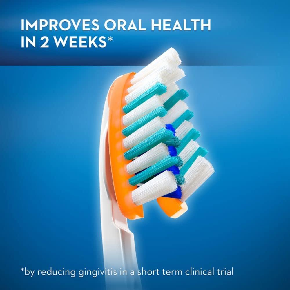 image:imageOralB 3D White Deep Stain Remover toothbrushes 6 Count Toothbrush Soft Removes 90 of Surface Stains whitens Teeth deep Reach removes Plaque and Stains Tooth BrushBlue
