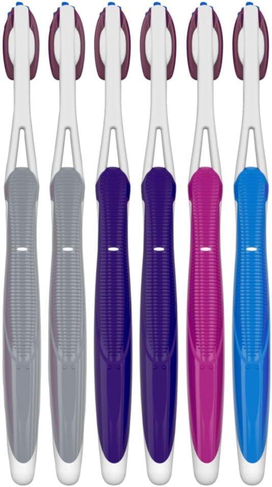 image:imageOralB 3D White Deep Stain Remover toothbrushes 6 Count Toothbrush Soft Removes 90 of Surface Stains whitens Teeth deep Reach removes Plaque and Stains Tooth BrushMulticolor