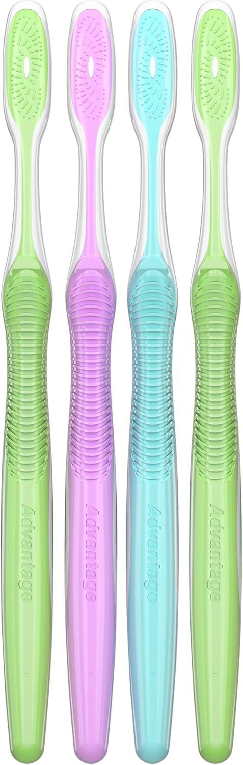 image:imageOralB 3D White Stain Eraser 4 Count Soft Manual tootbrush Pack Removes Stains Whitens Teeth Tongue and Cheek Cleaner4 Count Pack of 1