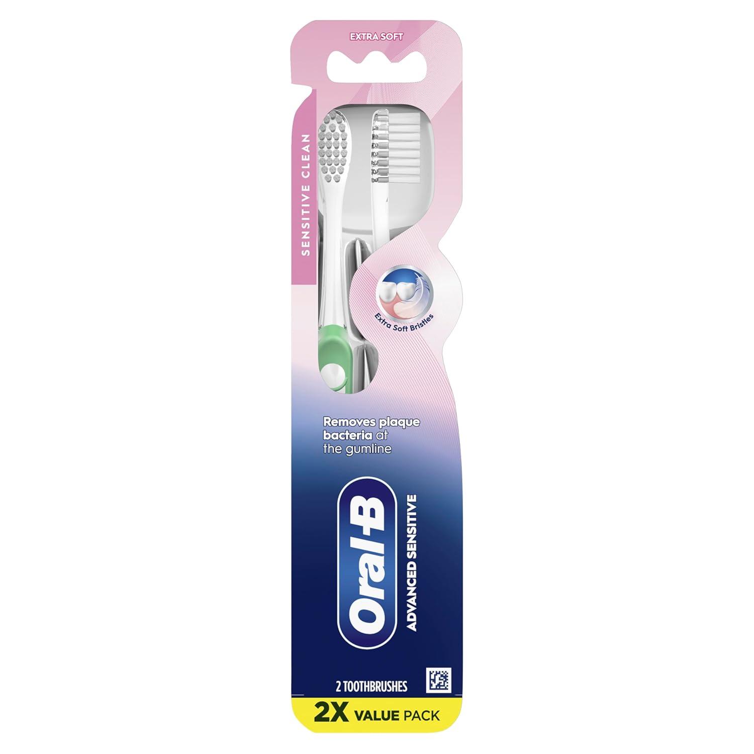 image:imageOralB Advanced Sensitive Toothbrushes Extra Soft 2 Count2 Count Pack of 1