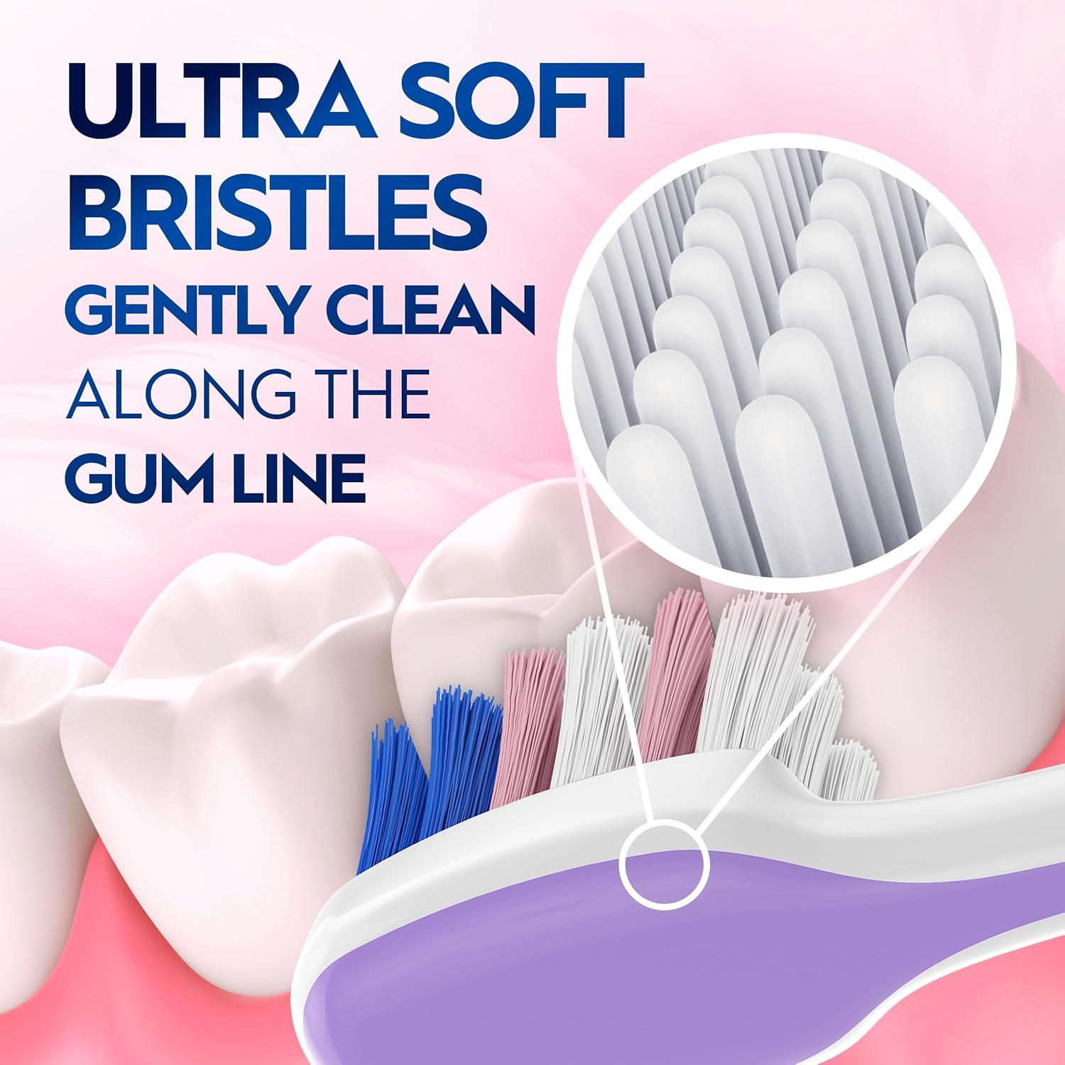 image:imageOralB Gum Care Sensitive toothbrushes 2 Count tootbrush Extra Soft Gentle on Teeth Gentle on Gums Extra Soft Tooth Brush Compact ToothbrushPink