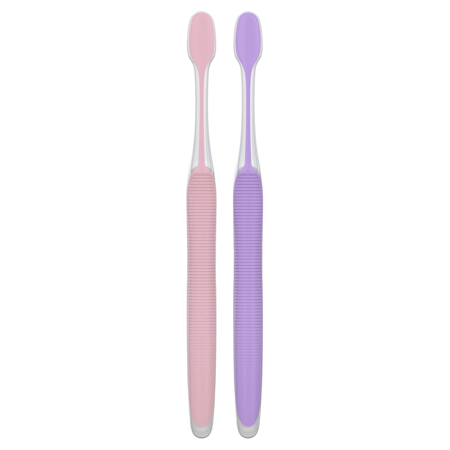 image:imageOralB Gum Care Sensitive toothbrushes 2 Count tootbrush Extra Soft Gentle on Teeth Gentle on Gums Extra Soft Tooth Brush Compact ToothbrushPink