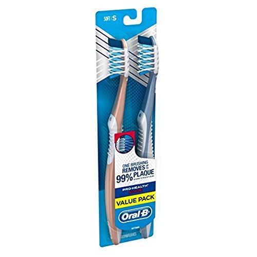 image:imageOralB Pro Health CrossAction Plaque Removal toothbrushes 2 Count Toothbrush Medium Deep Reach in Tight Spaces Tongue Scraper Tooth Brush Plaque Fighter Gentle on Teeth Gum stimulatorsSoft