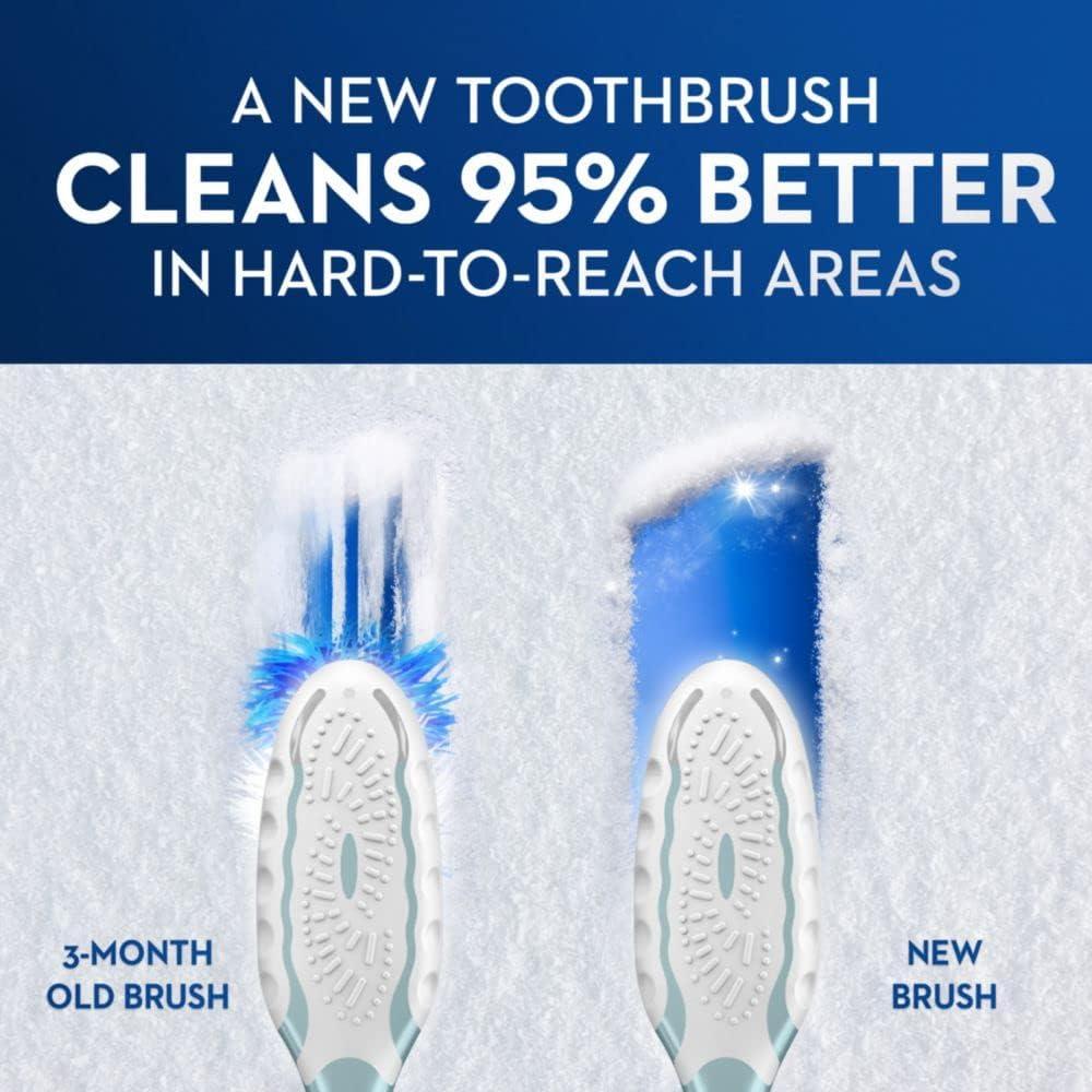 image:imageOralB Pro Health CrossAction Plaque Removal toothbrushes 2 Count Toothbrush Soft Deep Reach in Tight Spaces Tongue Scraper Tooth Brush Plaque Fighter Gentle on Teeth Gum stimulators1