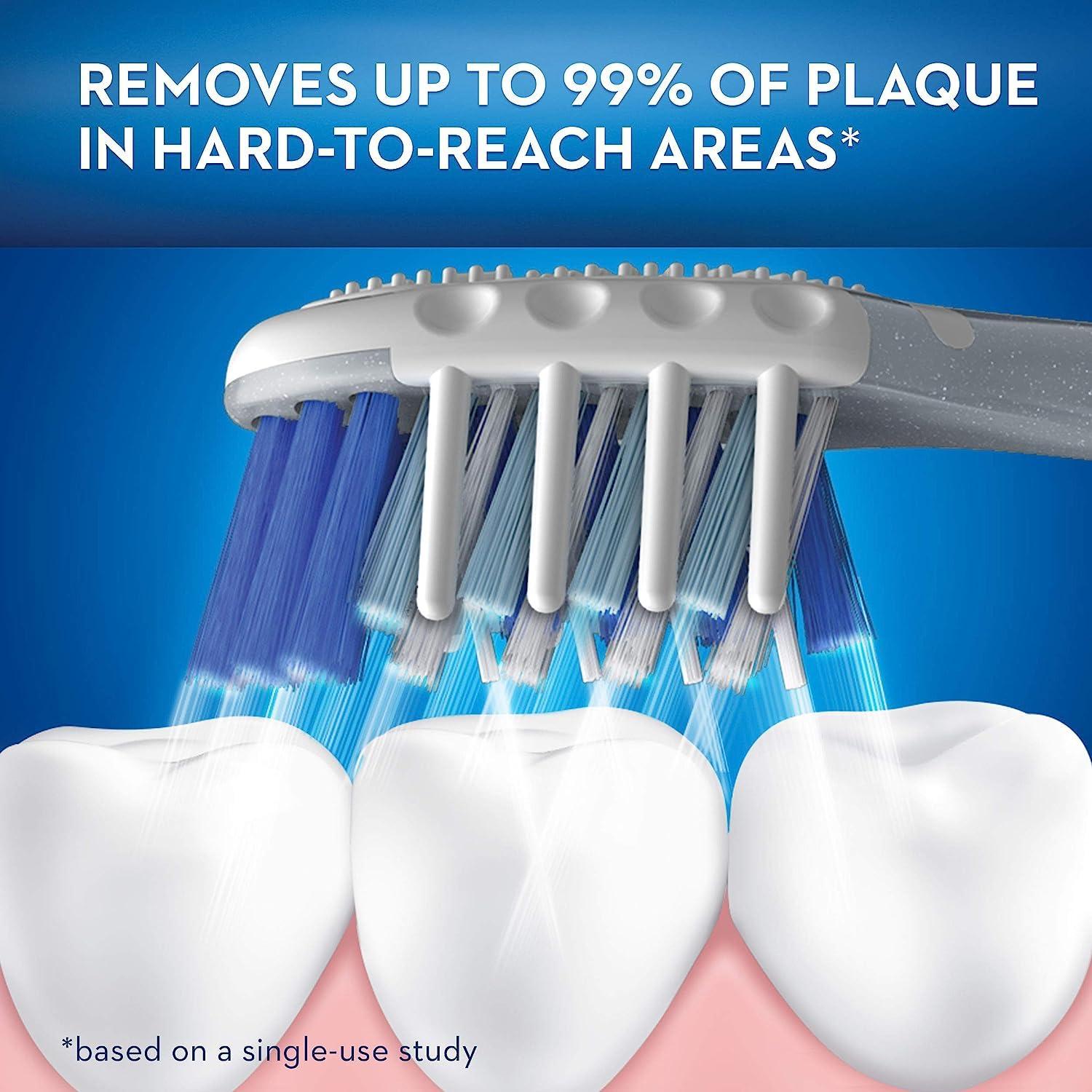 image:imageOralB Pro Health CrossAction Plaque Removal toothbrushes 2 Count Toothbrush Soft Deep Reach in Tight Spaces Tongue Scraper Tooth Brush Plaque Fighter Gentle on Teeth Gum stimulators1